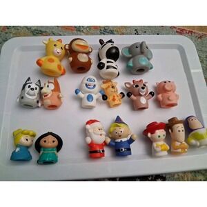 Rashti & Rashti Finger Puppet Rudolph, Santa, Elf, Animal + Other Lot Of 17